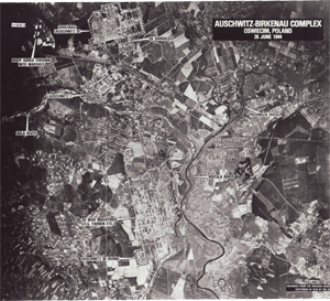 Aerial photo of the Auschwitz camps, 1944'© National Archives, Washington, DC